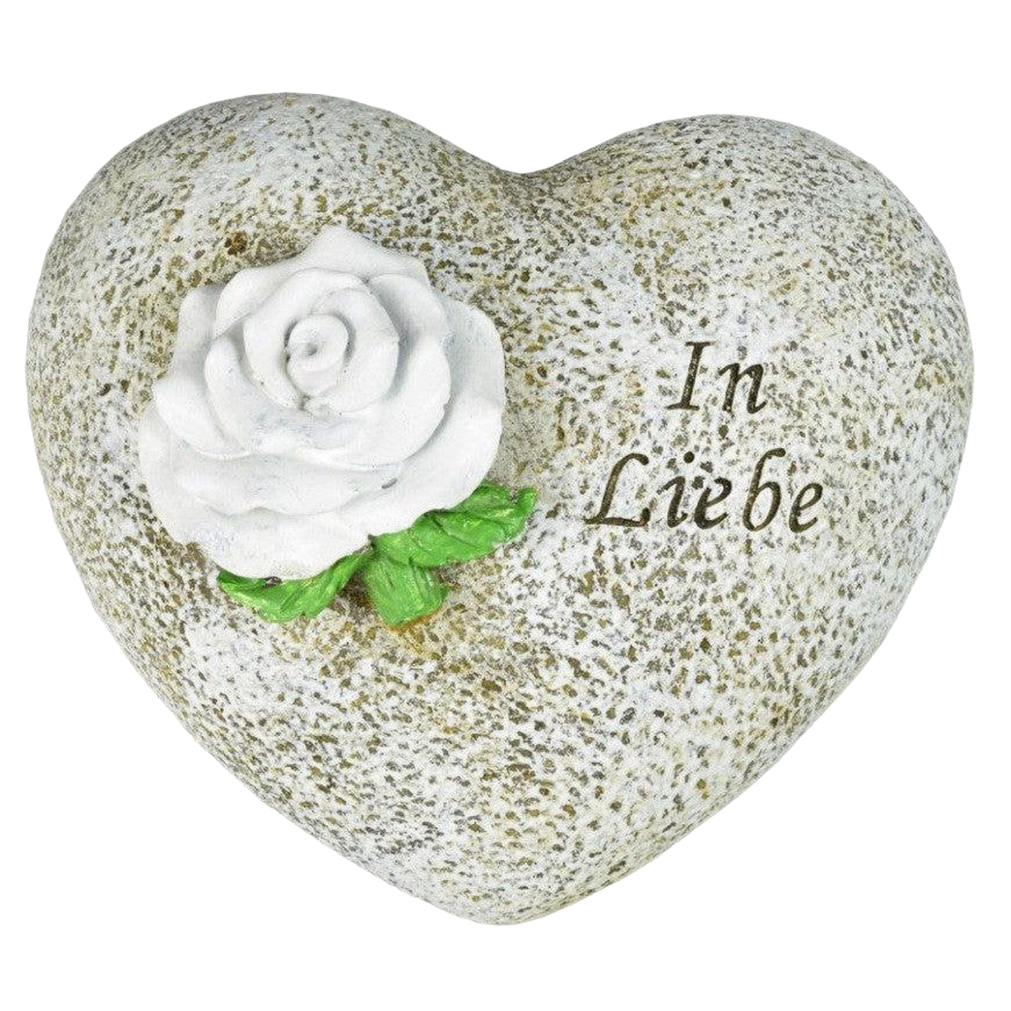 Herz mit Rose und Inschrift "In Liebe"
