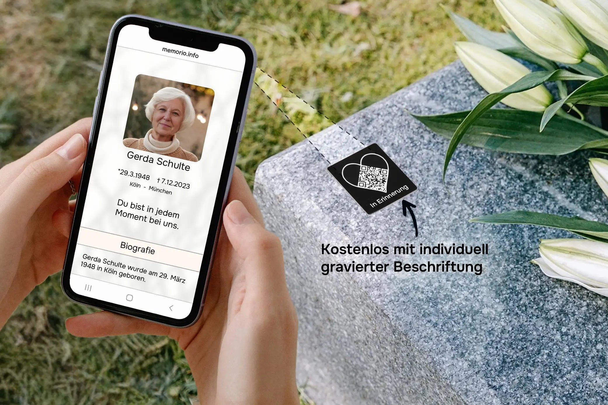 Digitaler Grabschmuck: Erinnerungen per QR-Code würdevoll bewahren
