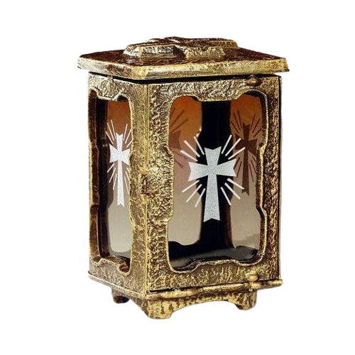 Grablaterne mit Kreuz Laserornament