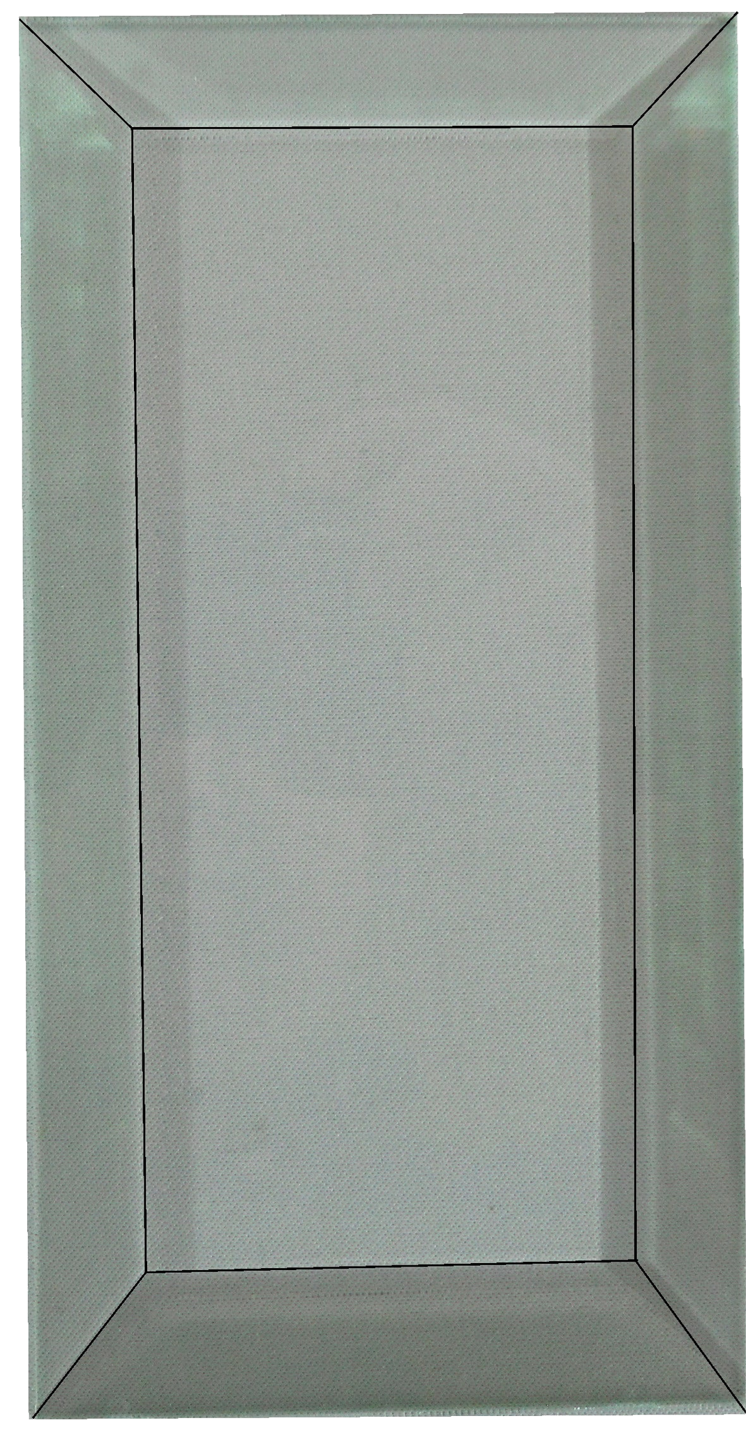 Ersatzglas mit Facettenschliff, 6,5 x 15 cm