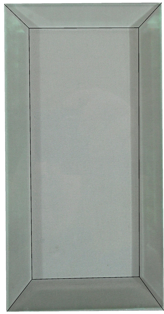 Ersatzglas mit Facettenschliff, 6,5 x 15 cm