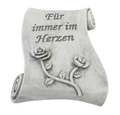 Schriftrolle "Für immer im Herzen"-GrabschmuckWELT