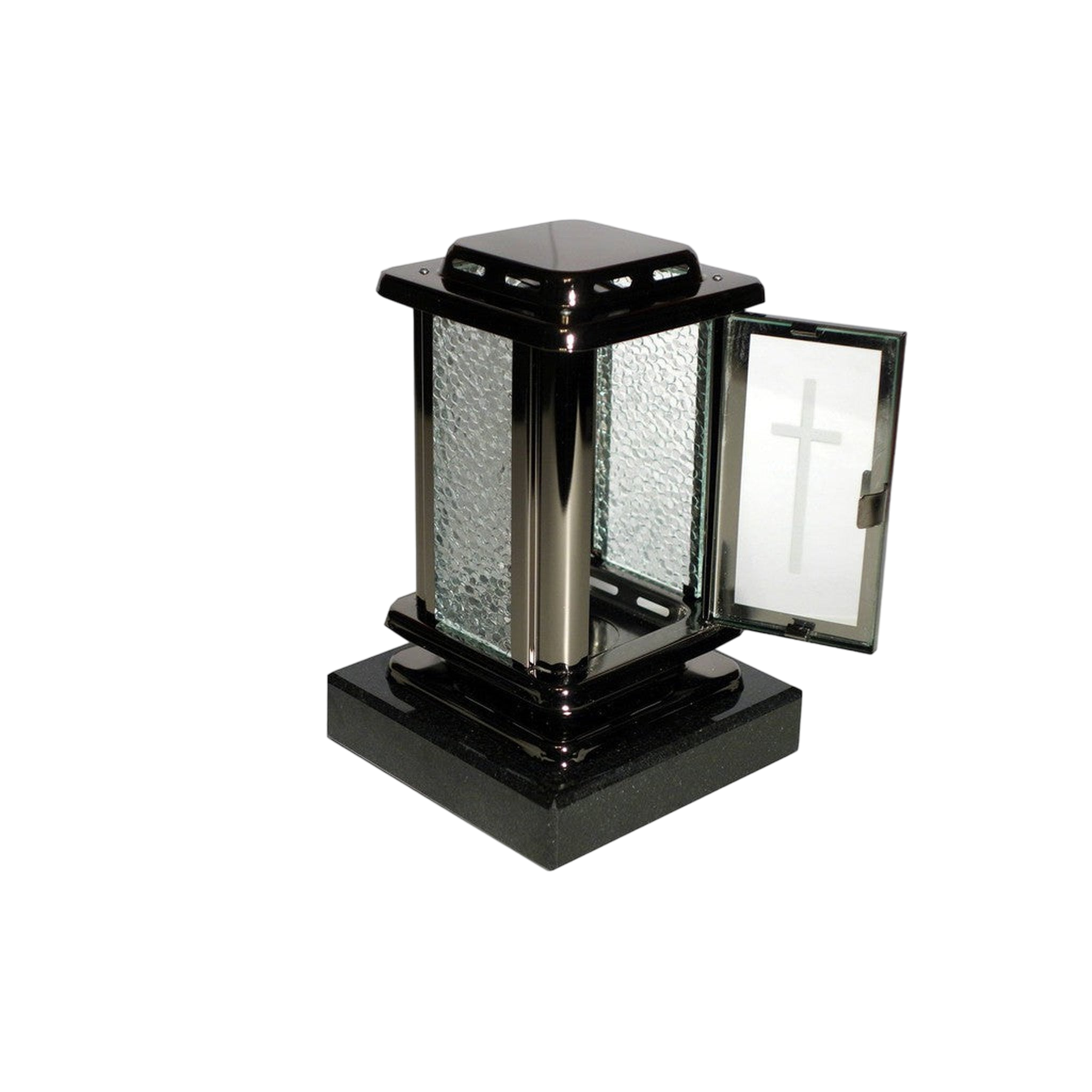 Edelstahllaterne "Lazarus Licht", mit Sockel-GrabschmuckWELT