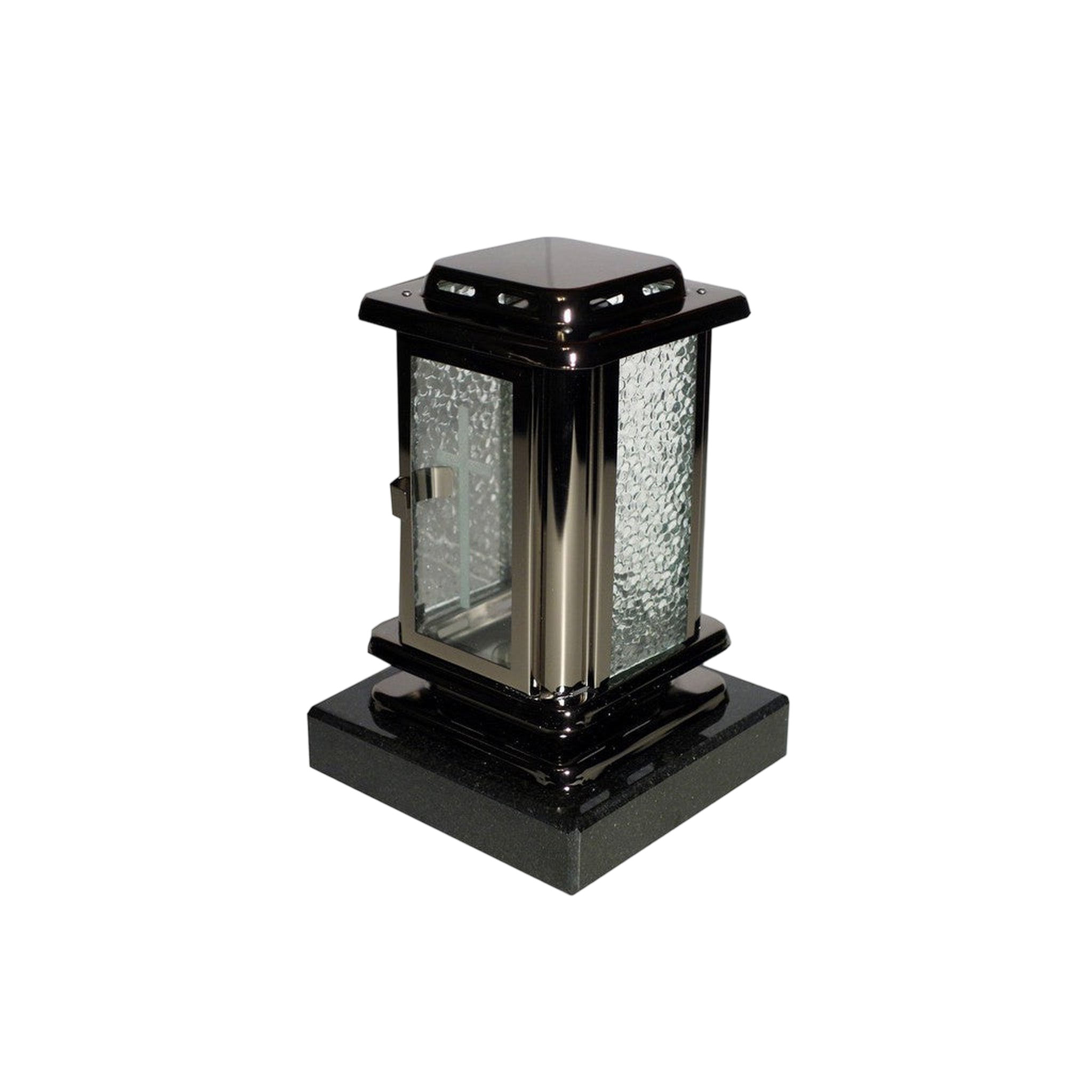 Edelstahllaterne "Lazarus Licht", mit Sockel-GrabschmuckWELT