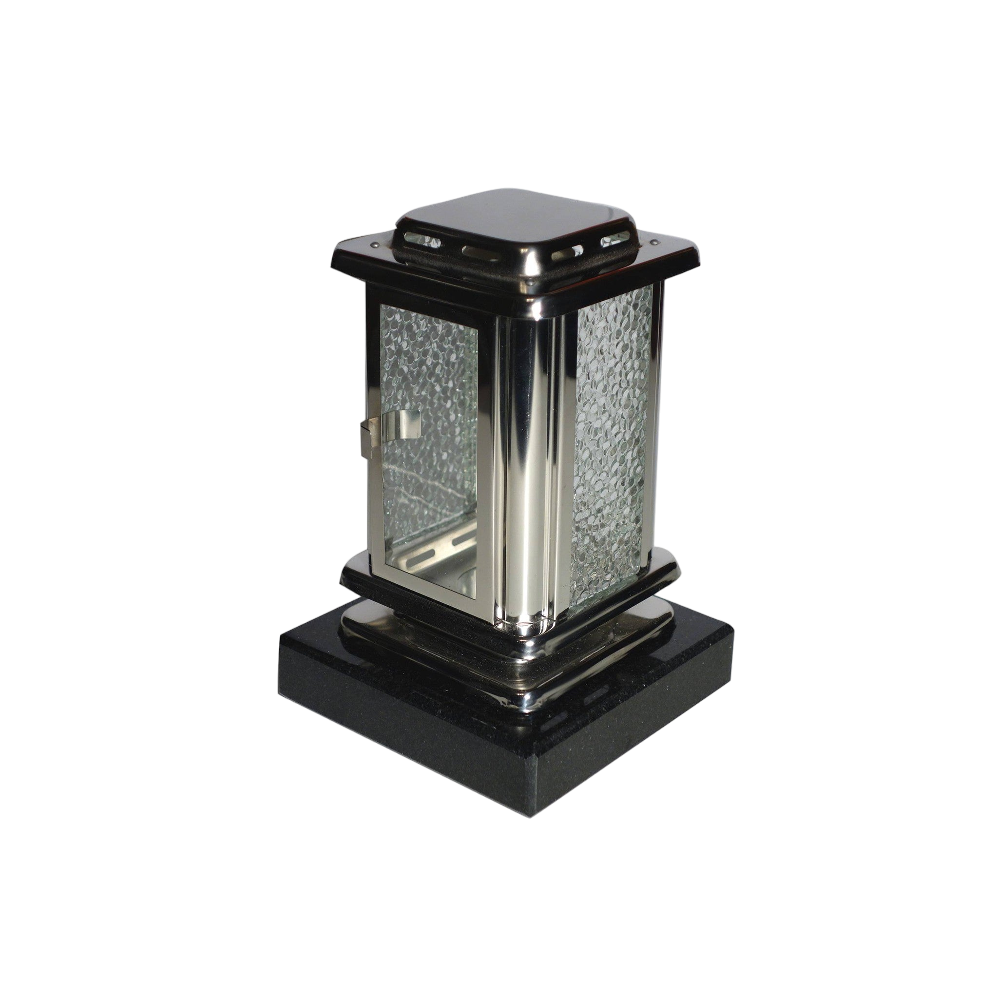 Edelstahllaterne "Lazarus Licht", mit Sockel-GrabschmuckWELT