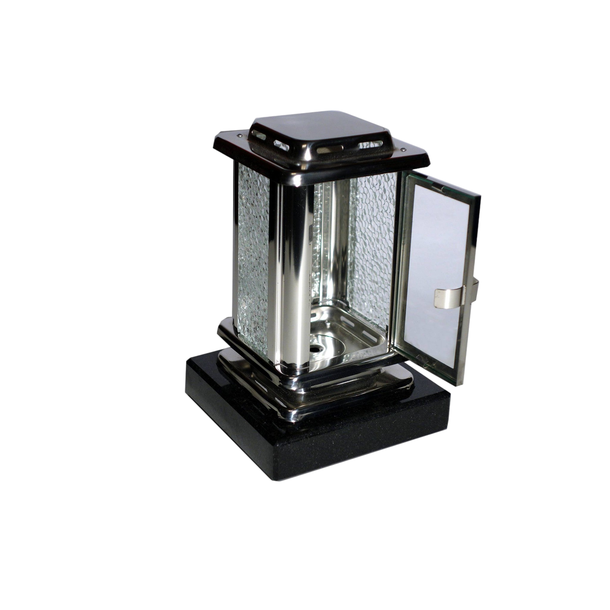 Edelstahllaterne "Lazarus Licht", mit Sockel-GrabschmuckWELT