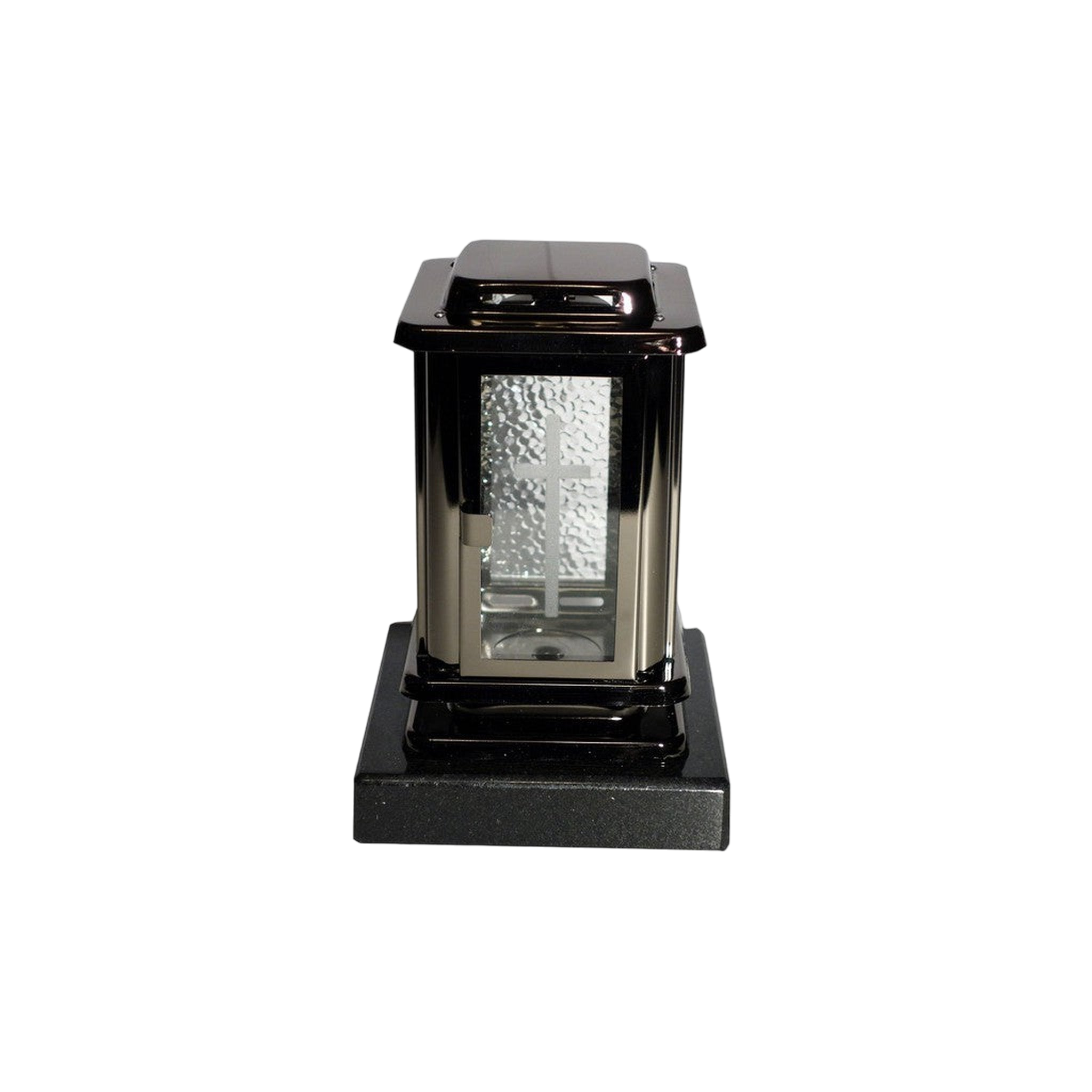 Edelstahllaterne "Lazarus Licht", mit Sockel-GrabschmuckWELT