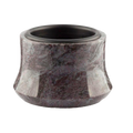 Elegante Granit-Grabschale, 23 cm Durchmesser