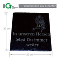 Gedenkstein aus Schiefer, 30 x 30 cm-GrabschmuckWELT