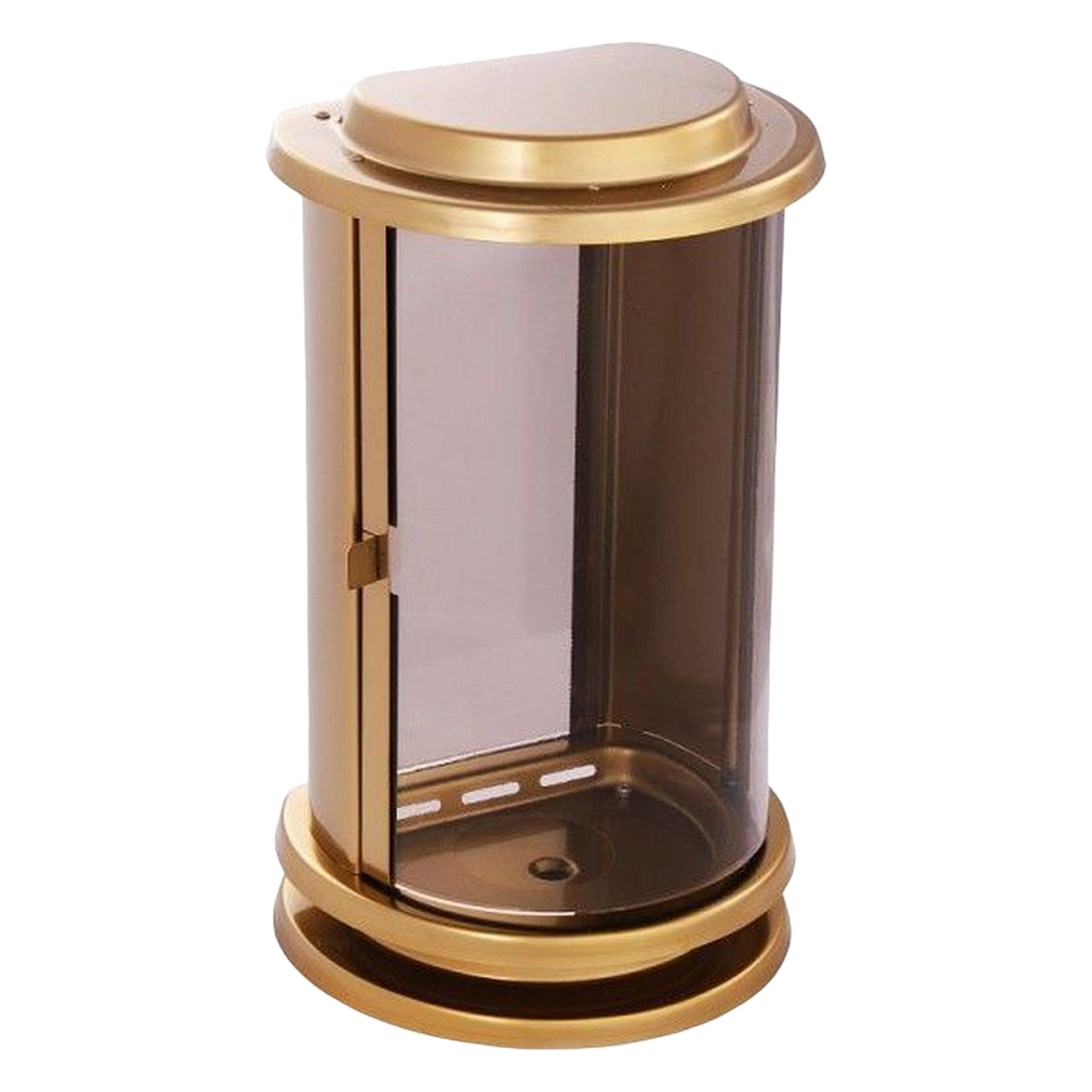 Halbrunde Grablampe "Silberfluss"-GrabschmuckWELT