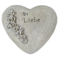 Herz mit Blütenranke und Inschrift
