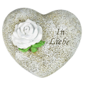 Herz mit Rose und Inschrift In Liebe