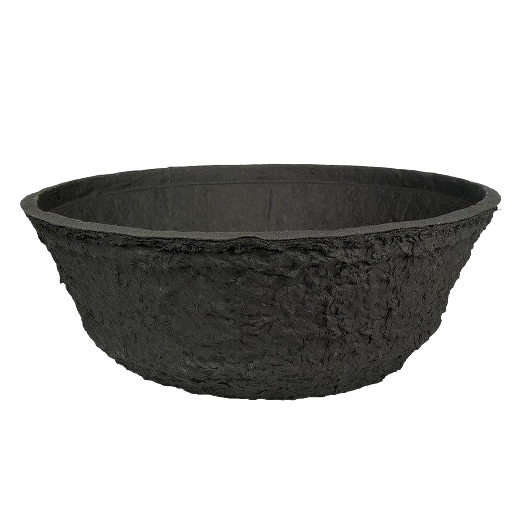 Pflanzschale aus Black Biolit®, 30 cm Durchmesser