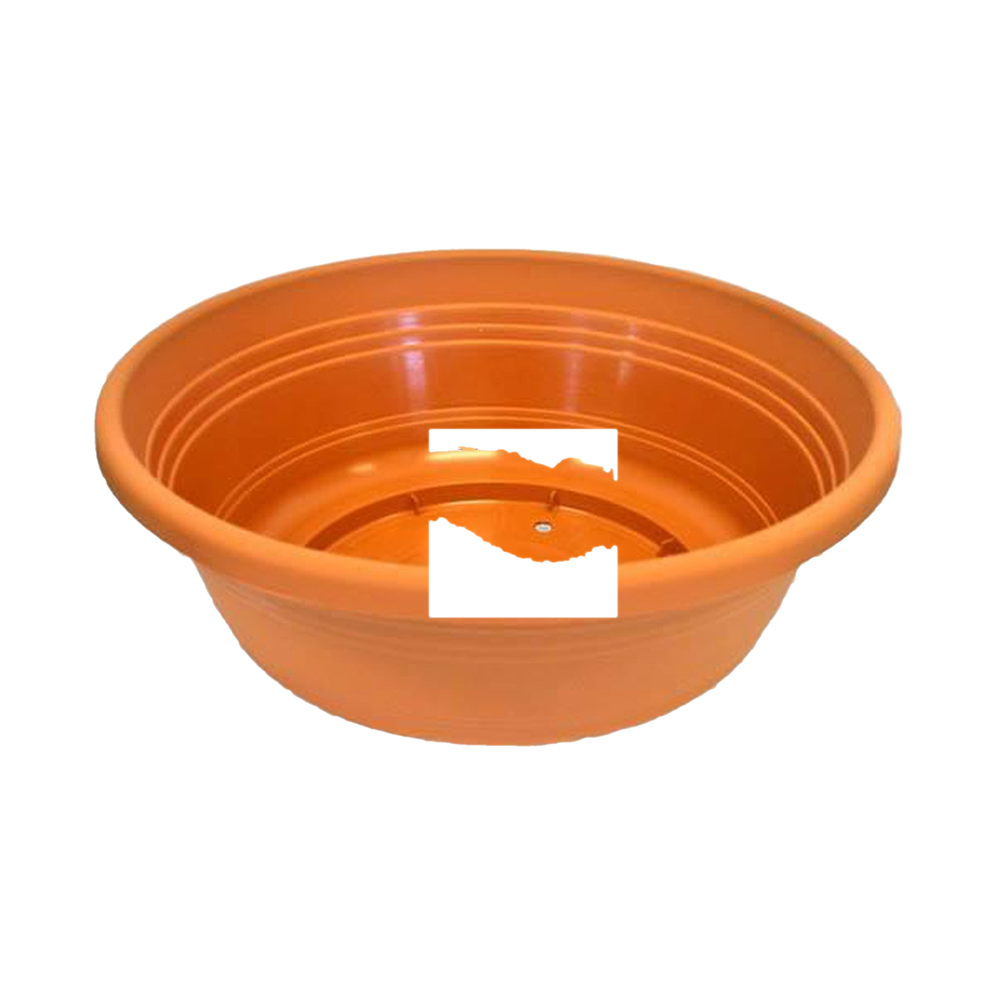 Pflanzschale aus Kunststoff, terracottafarben